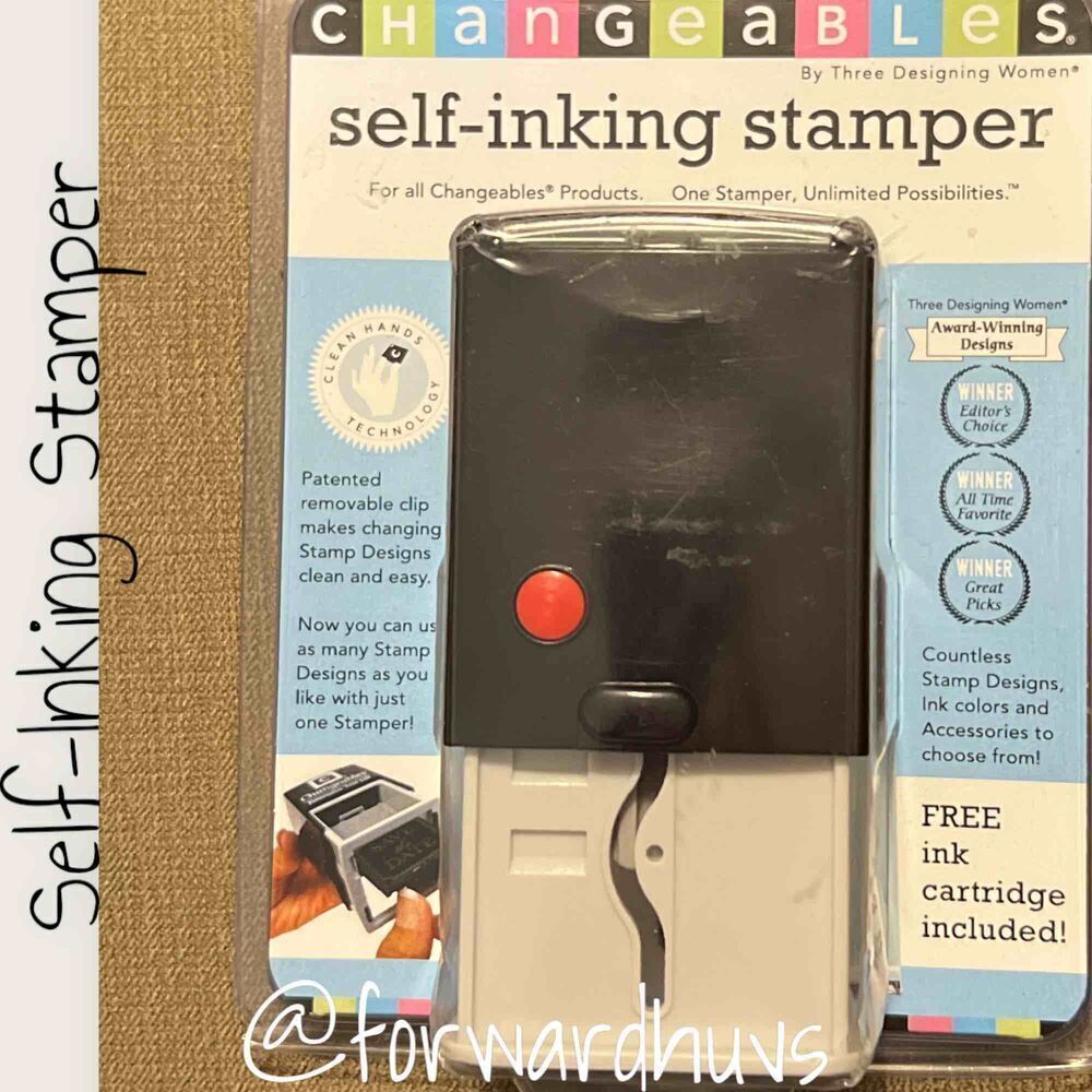 Changeables Self-Inking Stamper - Personalize with Ease - Three Designing Women
